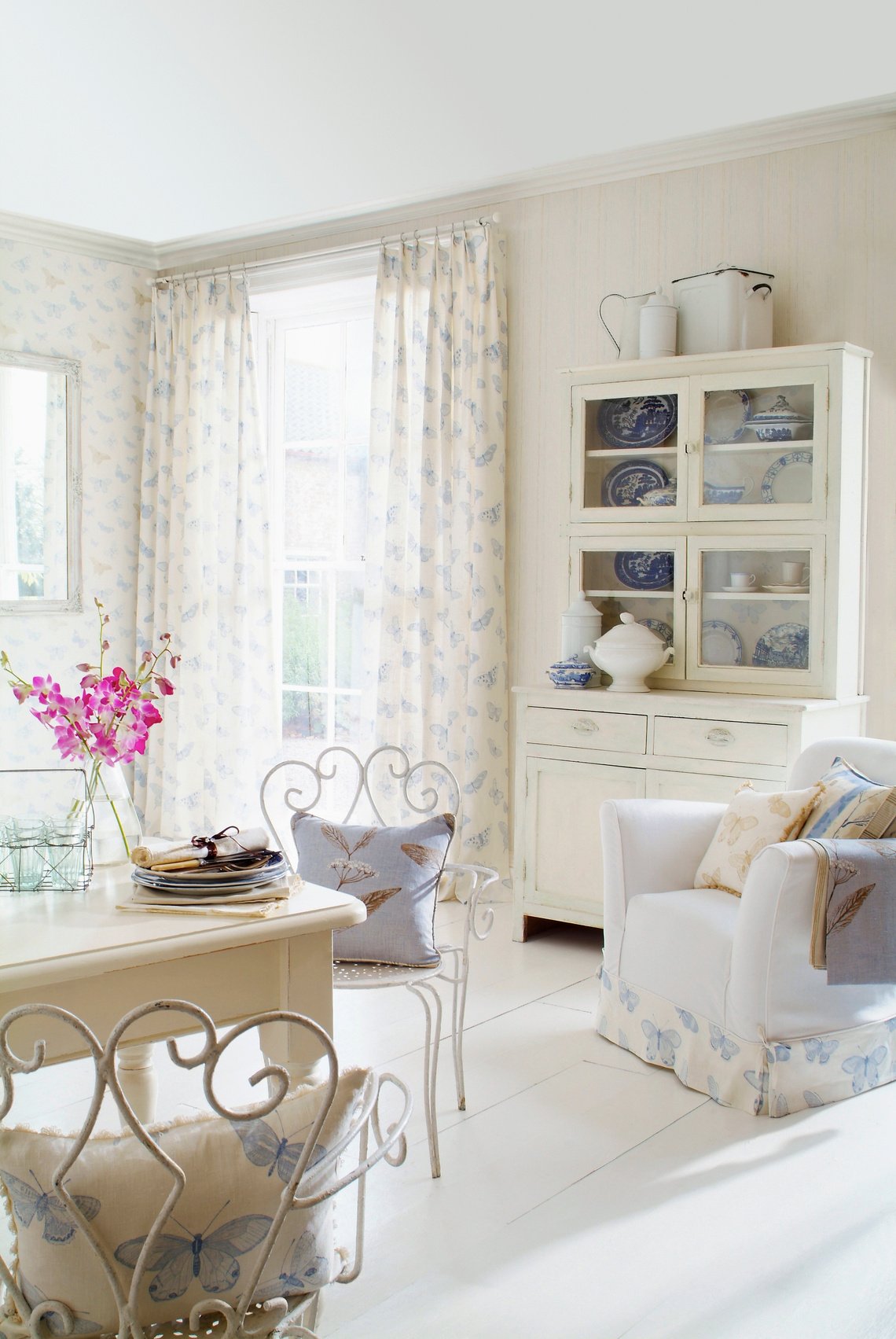 Interior of cottage kitchen dining room